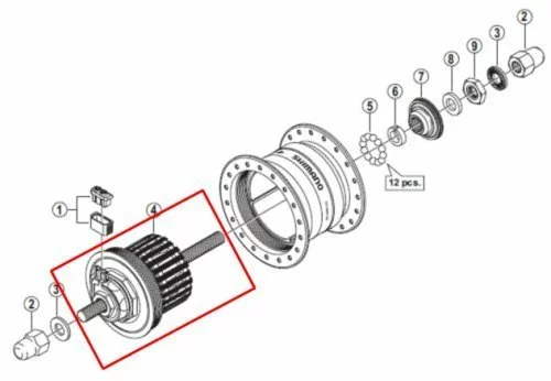 Shimano Dynamoeinheit DH-3N31 Nut Schwarz Y-28V98010 1 Shimano Dynamoeinheit DH-3N31 Nut Schwarz Y-28V98010