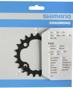 Shimano Alivio Ab 2015 22 Zähne AN-Type Für Schutzring Schwarz Y-1PK22000