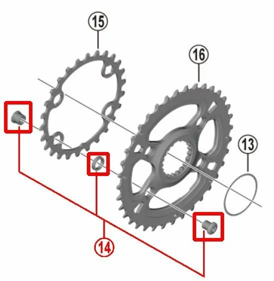 Shimano Kettenblattschraube XT Ab 2020 Stückpreis (incl. Mutter Und Scheibe) Y-0J898020