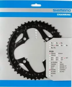Shimano Deore Ab 2014 4-Arm 10-fach 48 Zähne AL-Type Alu Schwarz Für Kettenschutzring Y-10098040
