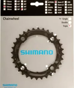 Shimano XT 2004-2007 4-Arm 9-fach 32 Zähne S-Type IG Alu Schwarz Y-1F898020