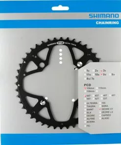 Shimano XT 2004-2007 4-Arm 9-fach 44 Zähne S-Type IG Alu Schwarz Y-1F898040