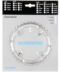 Shimano XT Ab 2004 / LX Ab 2005 4-Arm 9-fach 36 Zähne U-Type IG Alu Silber Y-1FV98010 Ausverkauft !