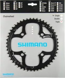Shimano Deore 2000 4-Arm 48 Zähne T-Type IG Alu Schwarz Für Schutzring Y-1FM98120 / Y-1HL98140
