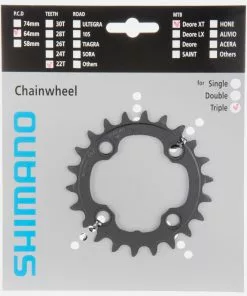 Shimano XT Ab 2008 4-Arm 9-fach 22 Zähne AA-Type IG Alu Schwarz Y-1J122000