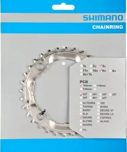 Shimano LX Ab 2005 4-Arm 9-fach 32 Zähne S-Type IG Alu Silber Y-1FU98020
