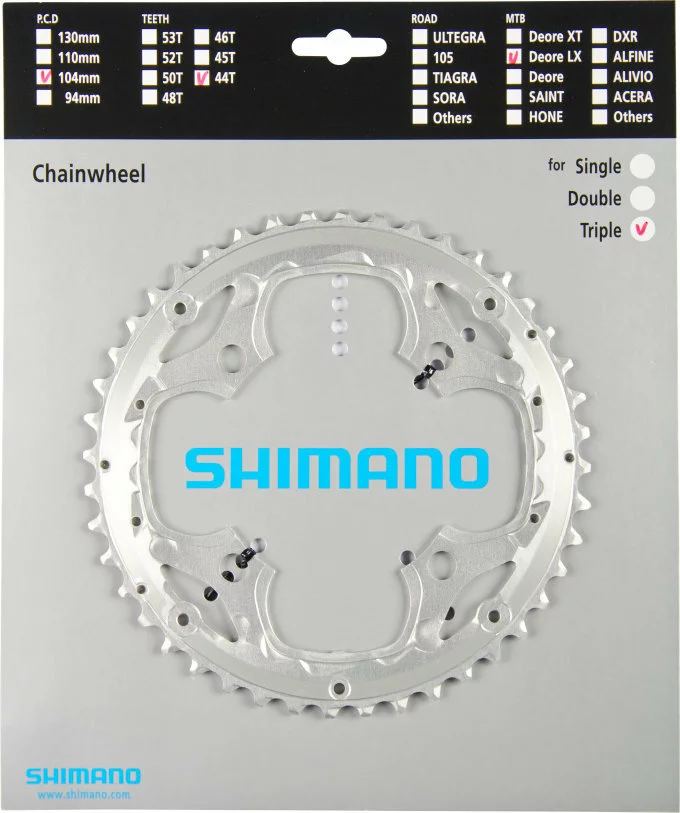 Shimano LX Ab 2009 4-Arm 9-fach 44 Zähne AA-Type IG Alu Silber Y-1KS98060 1 Shimano LX Ab 2009 4-Arm 9-fach 44 Zähne AA-Type IG Alu Silber Y-1KS98060