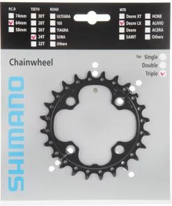 Shimano SLX Ab 2011 4-Arm 10-fach 24 Zähne AE-Type Stahl Schwarz Y-1LU24000