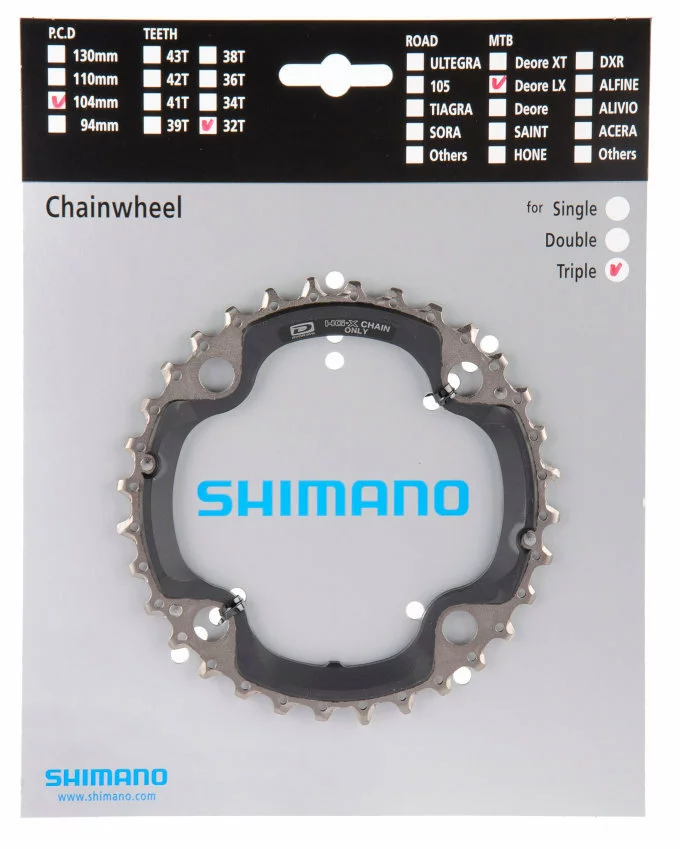 Shimano SLX Ab 2011 4-Arm 10-fach 32 Zähne AE-Type Stahl / Verbund. Schw.Y-1LU98020/Y-1LV98080 1 Shimano SLX Ab 2011 4-Arm 10-fach 32 Zähne AE-Type Stahl / Verbund. Schw.Y-1LU98020/Y-1LV98080