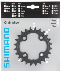 Shimano XT Ab 2011 4-Arm 10-fach 24 Zähne AE-Type Alu Schwarz Y-1LW24000