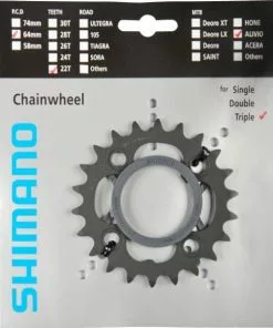 Shimano Alivio Ab 2011 22 Zähne S-Type Schwarz Y-1M098030