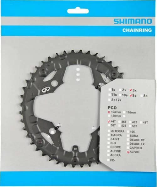 Shimano Alivio Ab 2011 44 Zähne S-Type Für Schutzring Schwarz Y-1M098080 1 Shimano Alivio Ab 2011 44 Zähne S-Type Für Schutzring Schwarz Y-1M098080