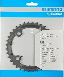 Shimano Alivio Ab 2011 36 Zähne U-Type Schwarz Y-1M298030