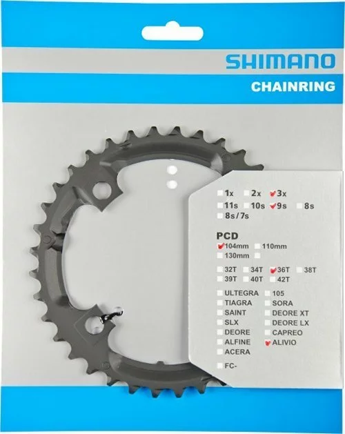 Shimano Alivio Ab 2011 36 Zähne U-Type Schwarz Y-1M298030 1 Shimano Alivio Ab 2011 36 Zähne U-Type Schwarz Y-1M298030