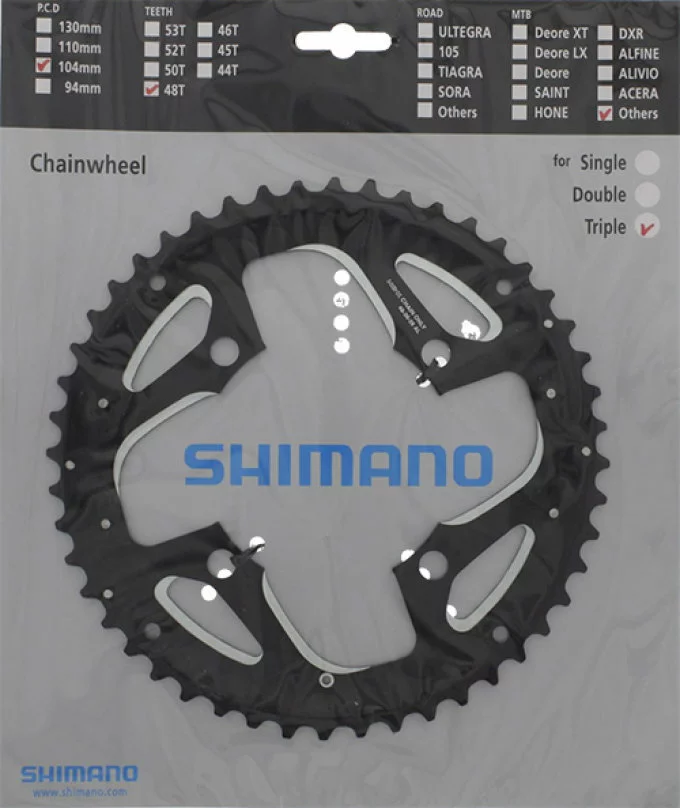 Shimano T-551 Ab 2011 4-Arm 10-fach 48 Zähne AL-Type Alu Schwarz Für Ketttenschutzring Y-1MX98080 1 Shimano T-551 Ab 2011 4-Arm 10-fach 48 Zähne AL-Type Alu Schwarz Für Ketttenschutzring Y-1MX98080