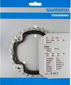Shimano Deore Ab 2014 4-Arm 10-fach 32 Zähne AE-Type Stahl Schwarz Y-1NL98010